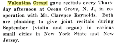 Valentina Crespi newspaper